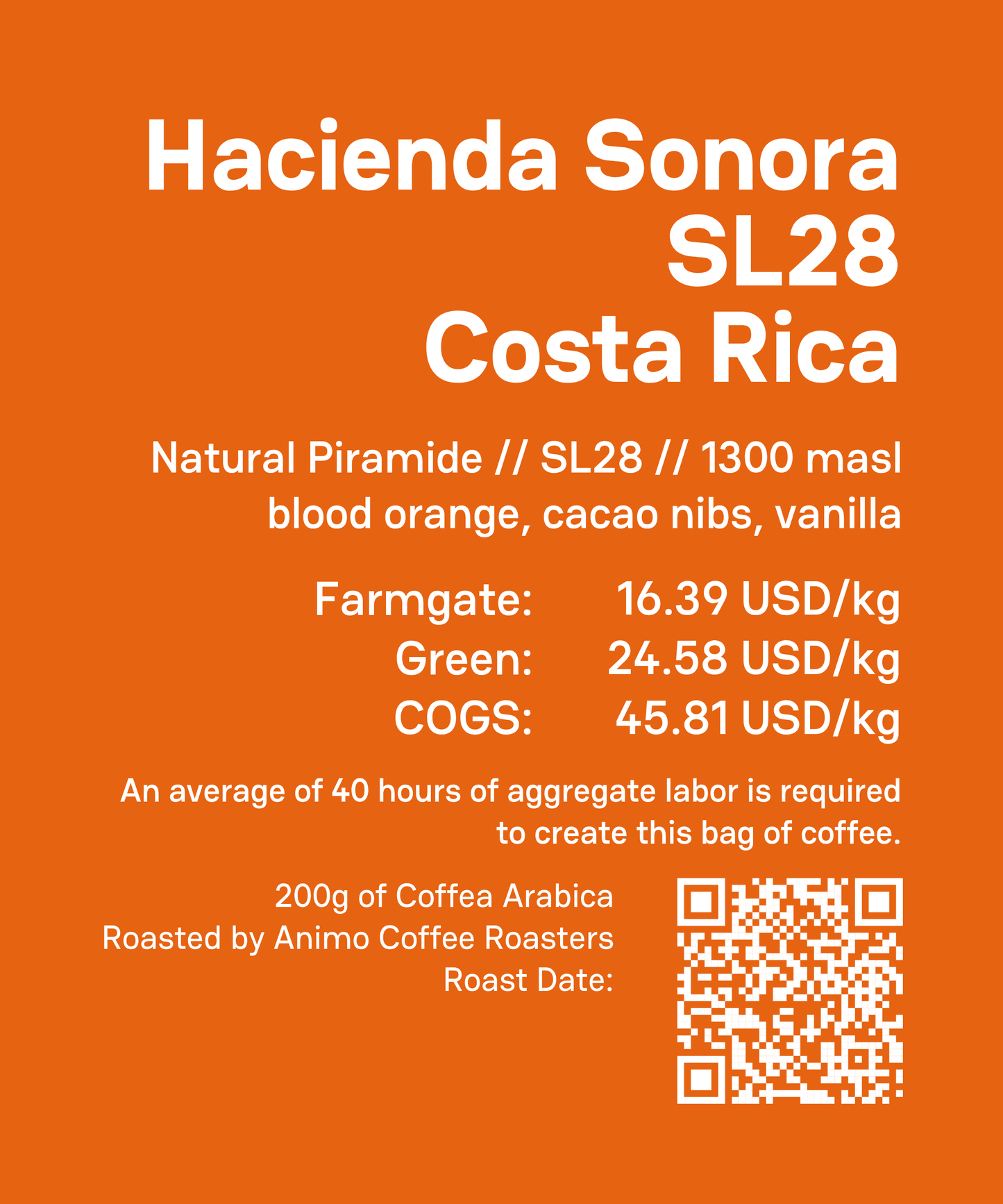 Hacienda Sonora SL28, Costa Rica | 200g